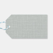 Delikate Winter Foliage Familie Name Weihnachten Geschenkanhänger (Rückseite Horizontal)