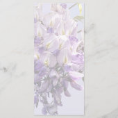 Delikate Wisteria Wedding Menu Menükarte (Rückseite)