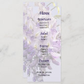 Delikate Wisteria Wedding Menu Menükarte (Vorne/Hinten)
