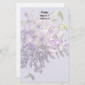Delikate Wisteria Wedding Products Briefpapier (Vorne/Hinten)