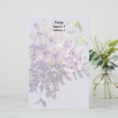 Delikate Wisteria Wedding Products Briefpapier (Stehend Vorderseite)