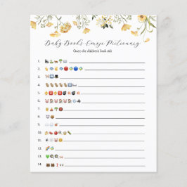 Delikate Yellow Wildblume Baby Books Emoji Game