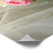 Delikate Zeitlose Elegante Rosa Blume Poster (Ecke)