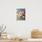 Delikate Zeitlose Elegante Rosa Blume Poster (Küche)