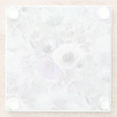 Delikater Anemonenstrauch. Glasuntersetzer (Rückseite)