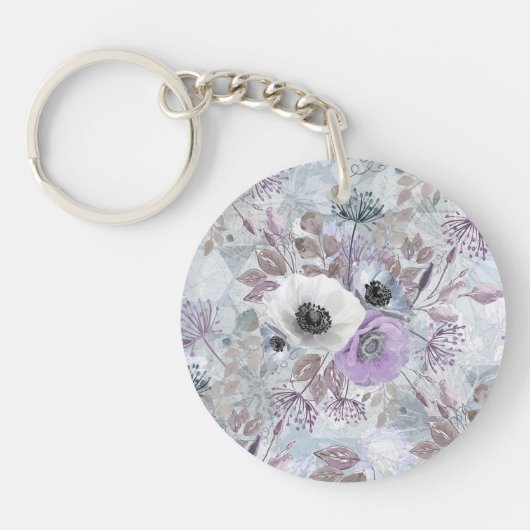 Delikater Anemonenstrauch. Schlüsselanhänger (Vorderseite)