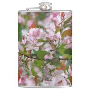 Delikater Apfelbaum mit Blume Flachmann