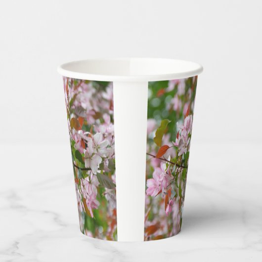 Delikater Apfelbaum mit Blume Pappbecher (Links)