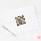 Delikater Apfelbaum mit Blume Quadratischer Aufkleber (Umschlag)