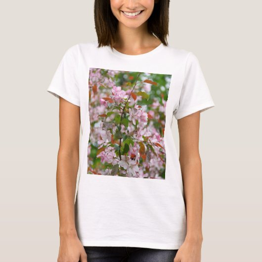 Delikater Apfelbaum mit Blume T-Shirt (Vorderseite)