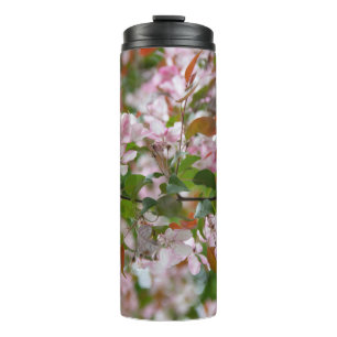 Delikater Apfelbaum mit Blume Thermosbecher