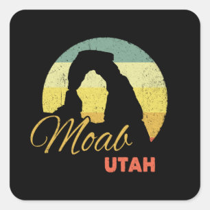 Delikater Arch wie Moab Utah Souvenir Quadratischer Aufkleber