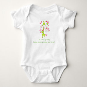 Delikater Frühling auf einem Baby Bodysuit (C) Strampler
