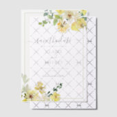 Delikater Gelbblütensommer Save the Date Pergament Einladungen (Versetzt (Einladung))