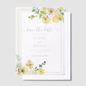 Delikater Gelbblütensommer Save the Date Pergament Einladungen (Versetzt)