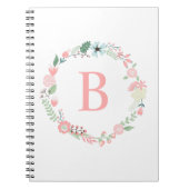 Delikater Mit Monogramm Blumenstrauß Notizblock (Vorderseite)