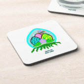 Delikater Ostereier Hard Plastic Untersetzer (Linke Seite)