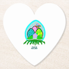 Delikater Ostereier Herzenspapier Untersetzer