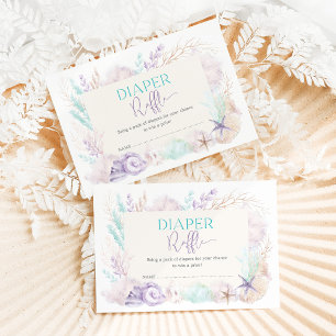 Delikater Ozean unter dem Meer Windeln Raffle Begleitkarte