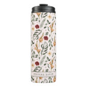 Delikater, Personalisierter, floraler Tumbler Thermosbecher (Vorderseite)