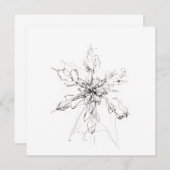 Delikater Single Snowflake Einladung (Vorne/Hinten)