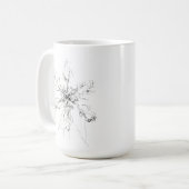 Delikater Single Snowflake Kaffeetasse (Vorderseite Links)