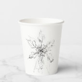 Delikater Single Snowflake Pappbecher (Rückseite)