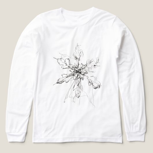 Delikater Single Snowflake Tri-Blend Shirt (Design Vorderseite)