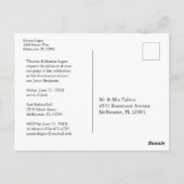 Delikater Transparenzeffekt vor dem K-Foto Postkarte (Rückseite)