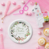 Delikater Weihnachtsbrand in Wasserfarbe Pappteller (Party)