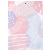 Delikatere, Abstrakte Wasserfarben und Blautöne Klemmbrett (Rückseite)