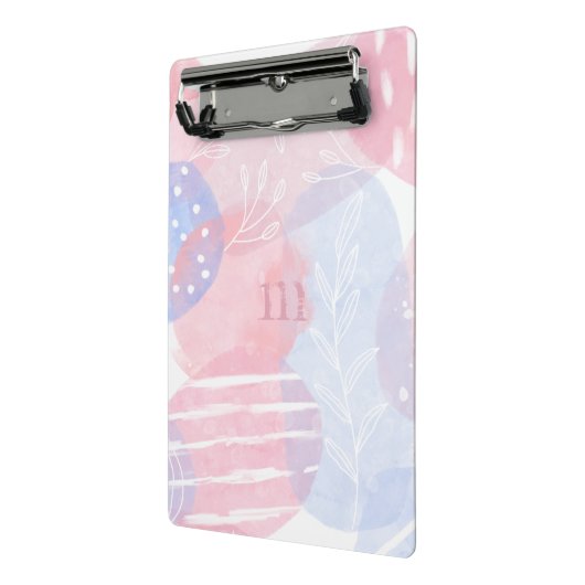 Delikatere, Abstrakte Wasserfarben und Blautöne Mini Klemmbrett (Gewinkelt2)