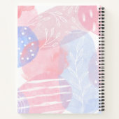 Delikatere, Abstrakte Wasserfarben und Blautöne Notizblock (Rückseite)