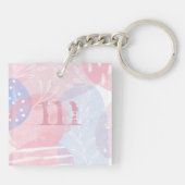 Delikatere, Abstrakte Wasserfarben und Blautöne Schlüsselanhänger (Rückseite)