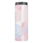 Delikatere, Abstrakte Wasserfarben und Blautöne Thermosbecher (Rückseite)