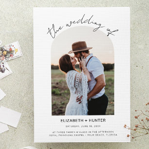 Delikates Arch Frame Foto Hochzeitsstift QR Code U Einladung