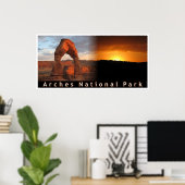 Delikates Arch Sunset Combo Poster (Heimbüro)