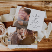 Delikates Black Calligraphy Foto Save the Date