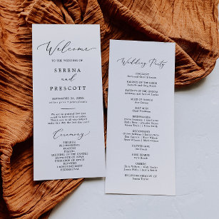 Delikates Black Printable Wedding Programm
