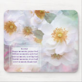 Delikates Blossom mit einer Inspirationsbotschaft Mousepad (Vorne)