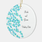 Delikates Blossom Save the Date (aqua) Keramik Ornament (Links)