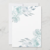 Delikates Blue Floral Calligraphy Foto Save The Date (Rückseite)