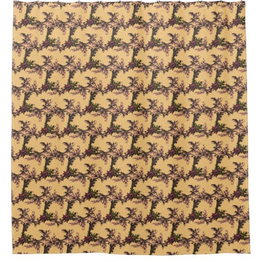 Delikates Blume Muster Duschvorhang (Vorderseite)