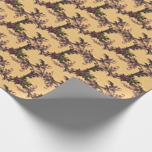 Delikates Blume Muster Geschenkpapier (Ecke)