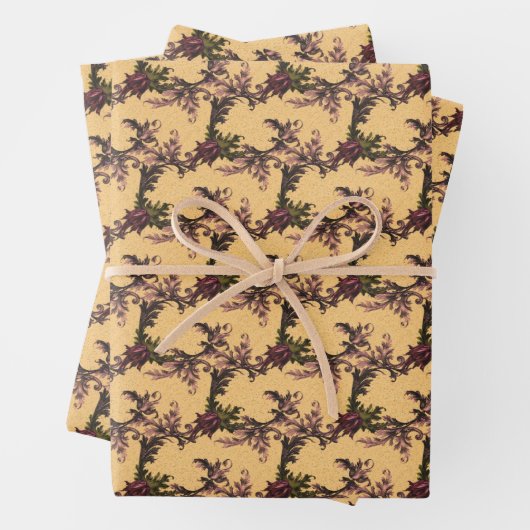 Delikates Blume Muster   Geschenkpapier Set (Beispiel)