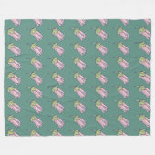 Delikates Blumenarray Fleecedecke (Vorderseite (Horizontal))
