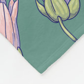 Delikates Blumenarray Fleecedecke (Ecke)