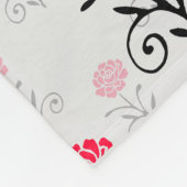 Delikates Blumenmuster-Muster in Roter Blume Fleecedecke (Ecke)