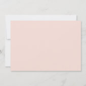Delikates Blush & Gold Text Brautparty Einladung (Rückseite)