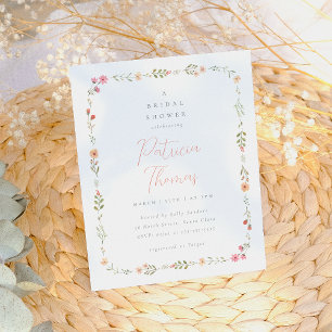 Delikates Boho Wildblume Budget Brautparty